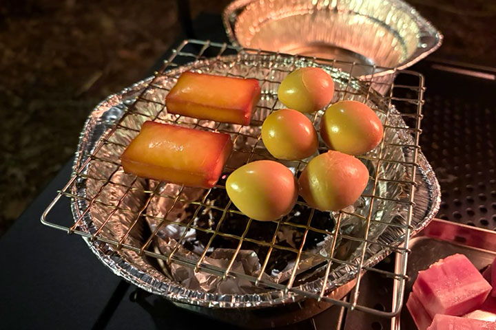 PICA富士西湖　キャンプ飯 100均の鍋で燻製つくり